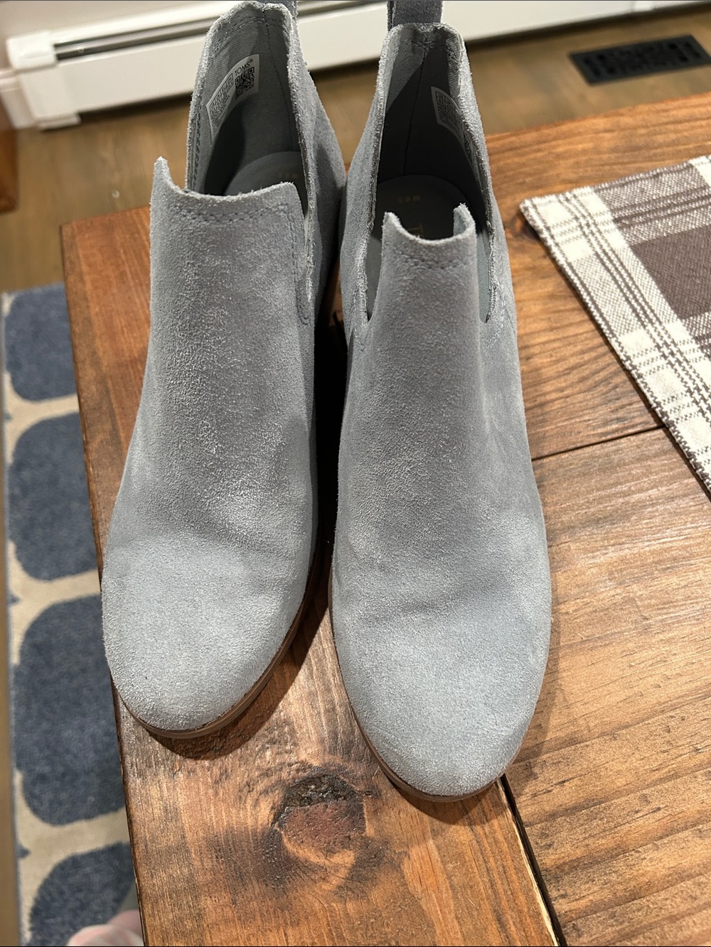 Toms Light blue Suede Ankle Booties